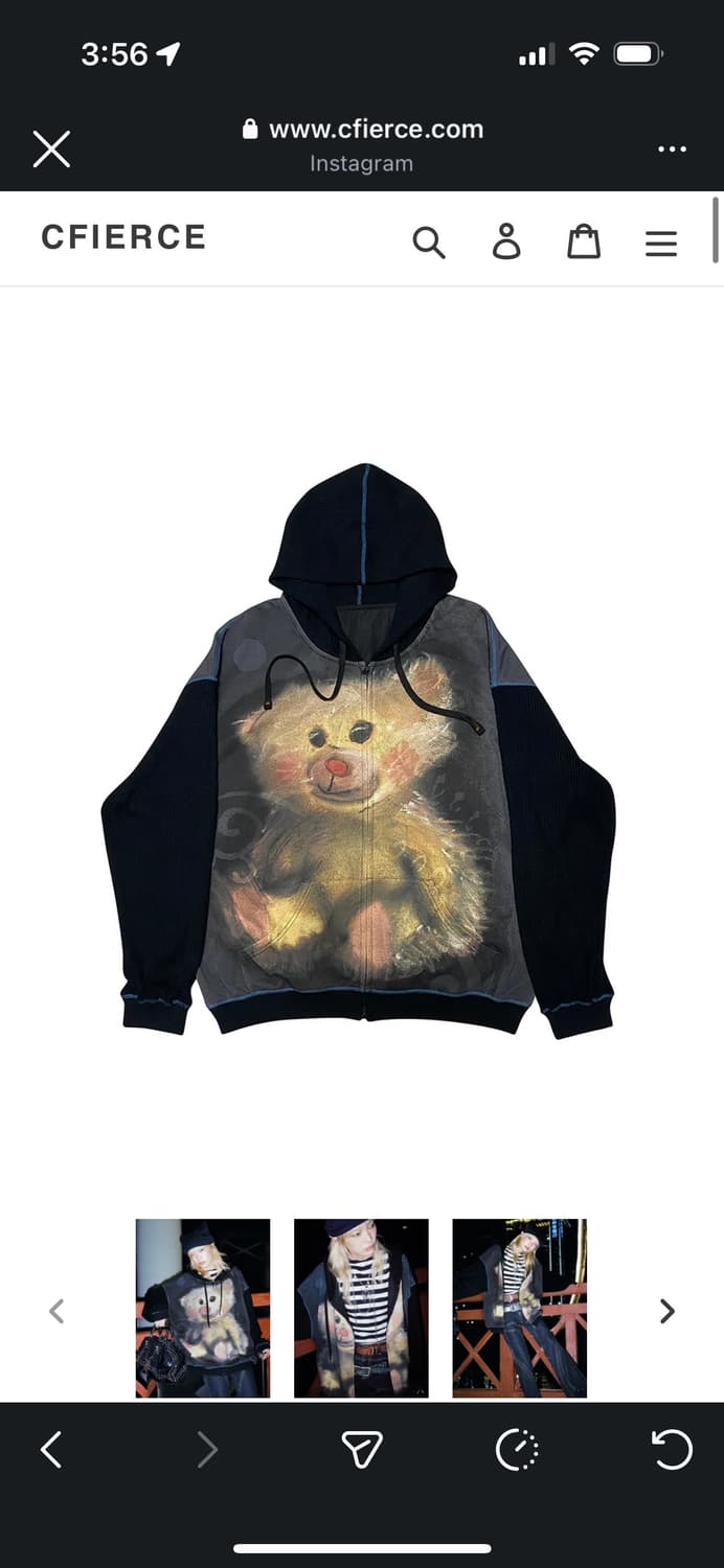 (S)CFIERCE 메모리얼 베어 후드집업 팝니다 상품이미지4