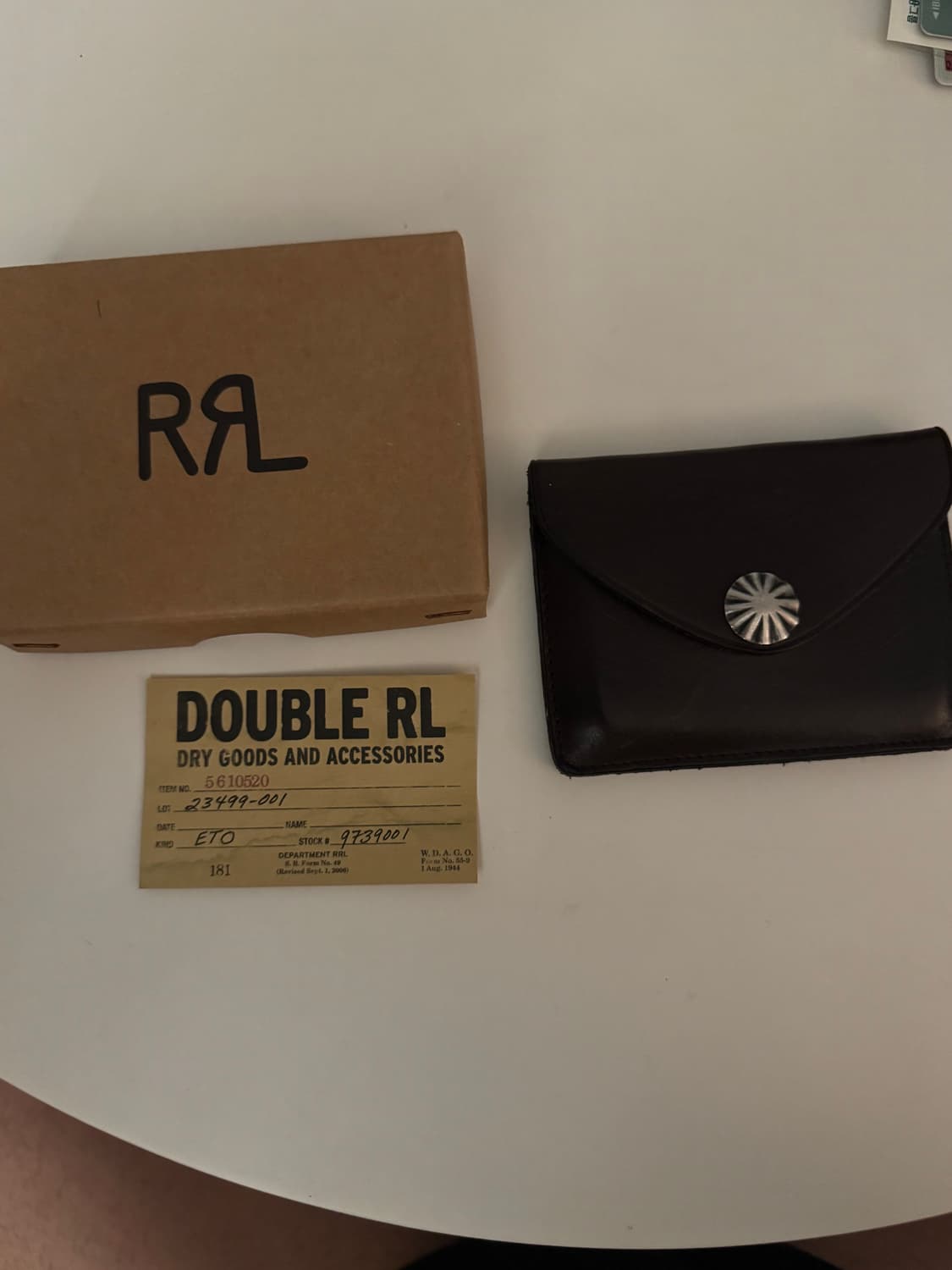 RRL 더블알엘 콘초 레더 카드지갑 상품이미지5