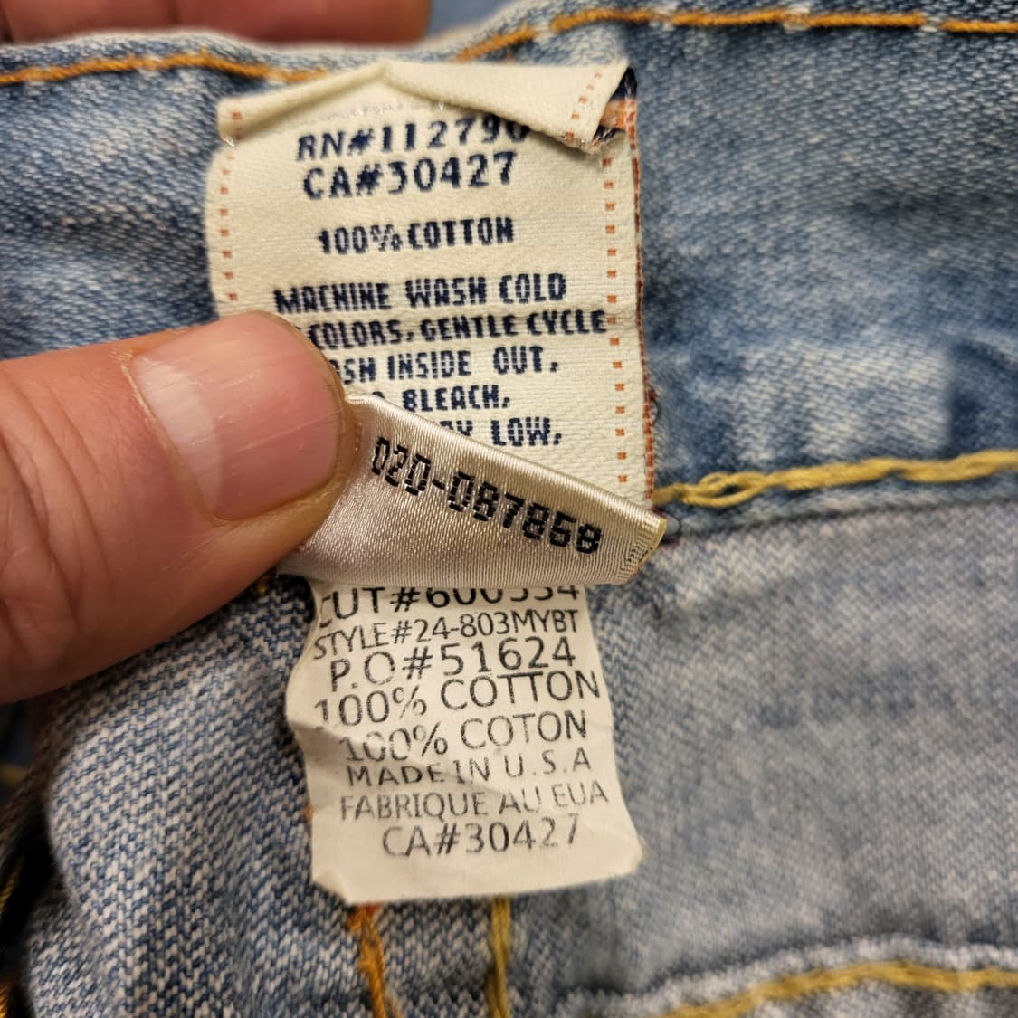 트루릴리젼 청바지 (35) made in USA 상품이미지9