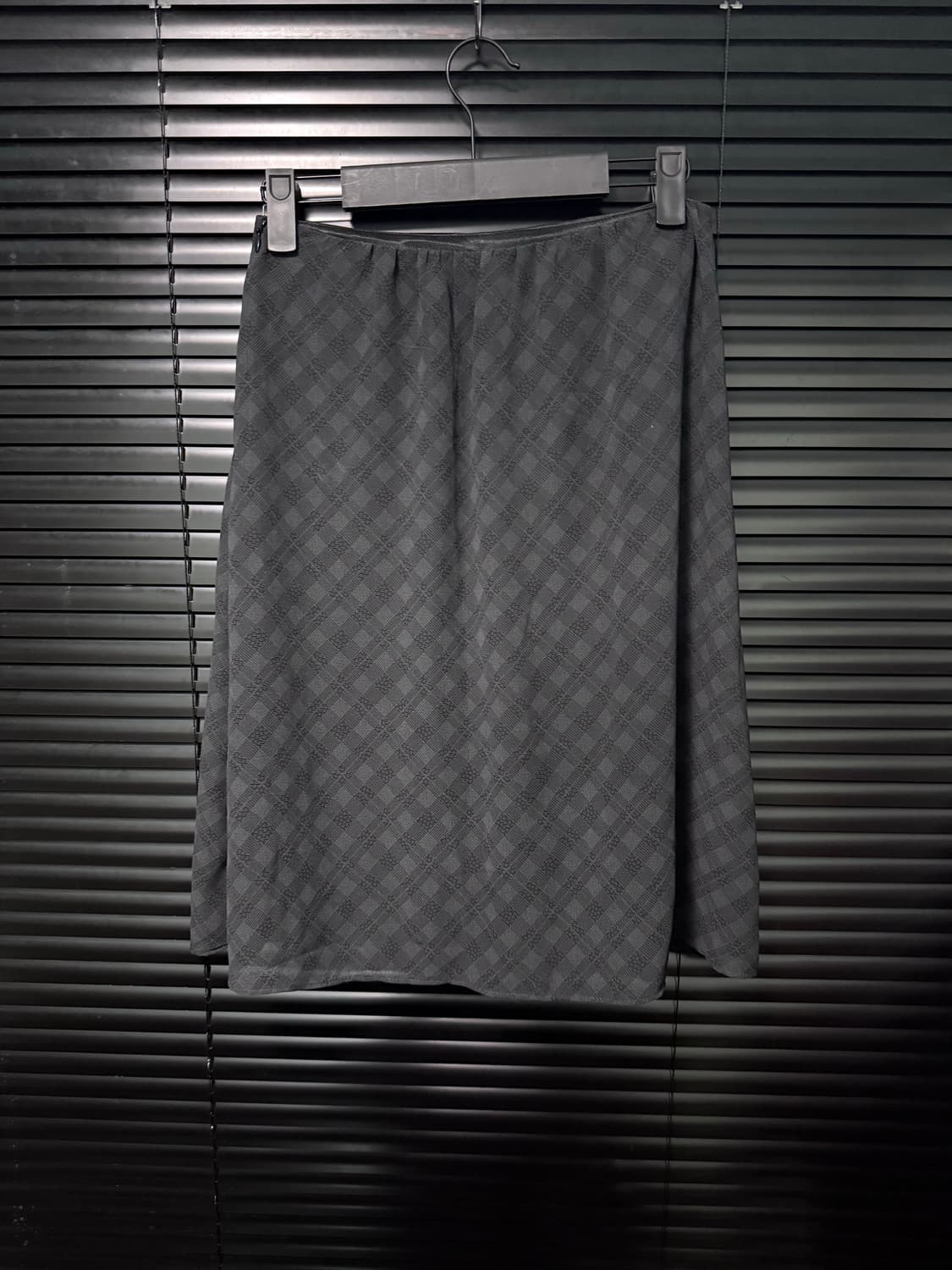 DIVIV 체크 꽃 플라워 블랙 차콜 쉬폰 메쉬 밴딩 플리츠 치마 스커 상품이미지5