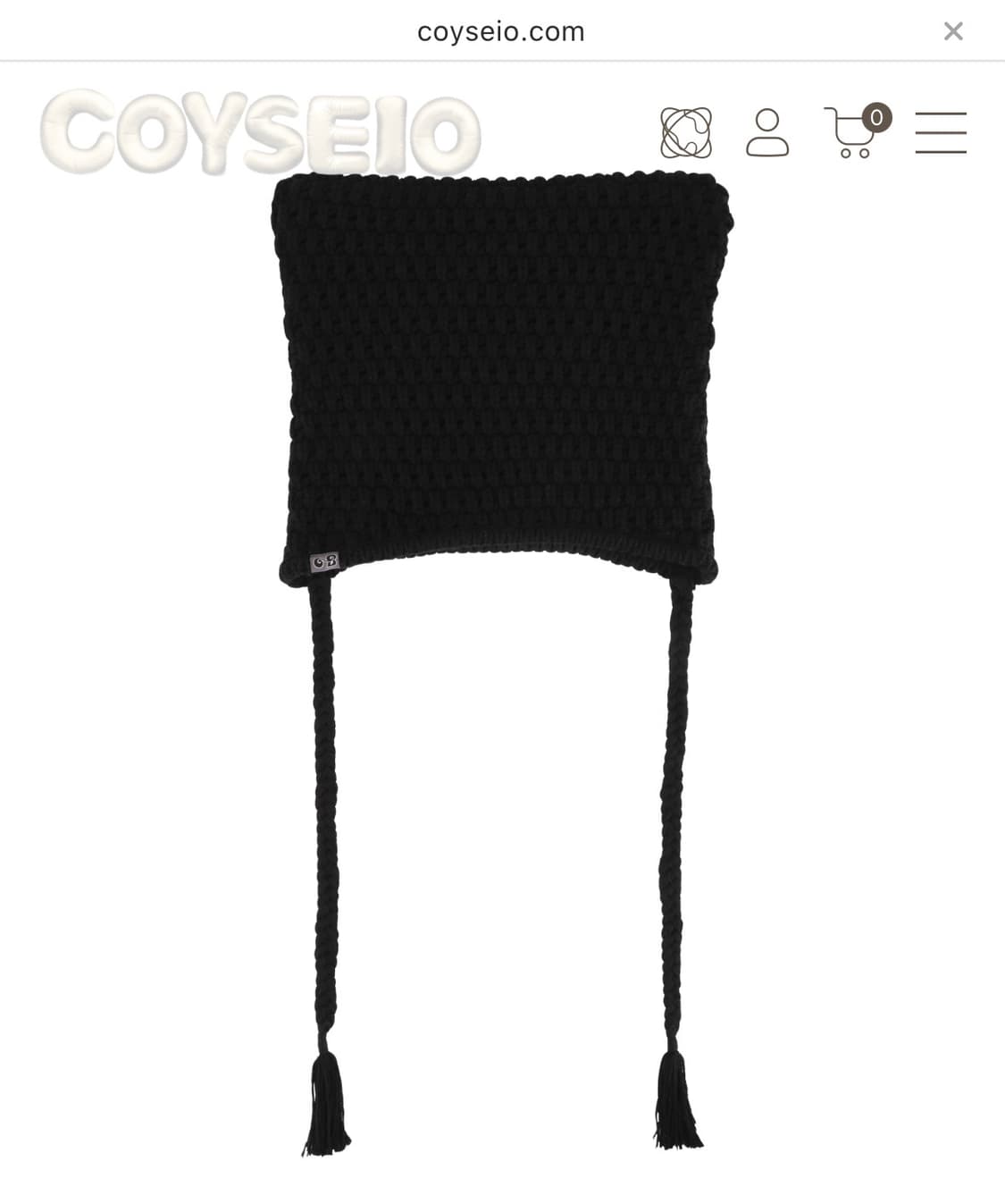 COYSEIO X BLYTHE CAT TWINE BEANIE BLACK 상품이미지1
