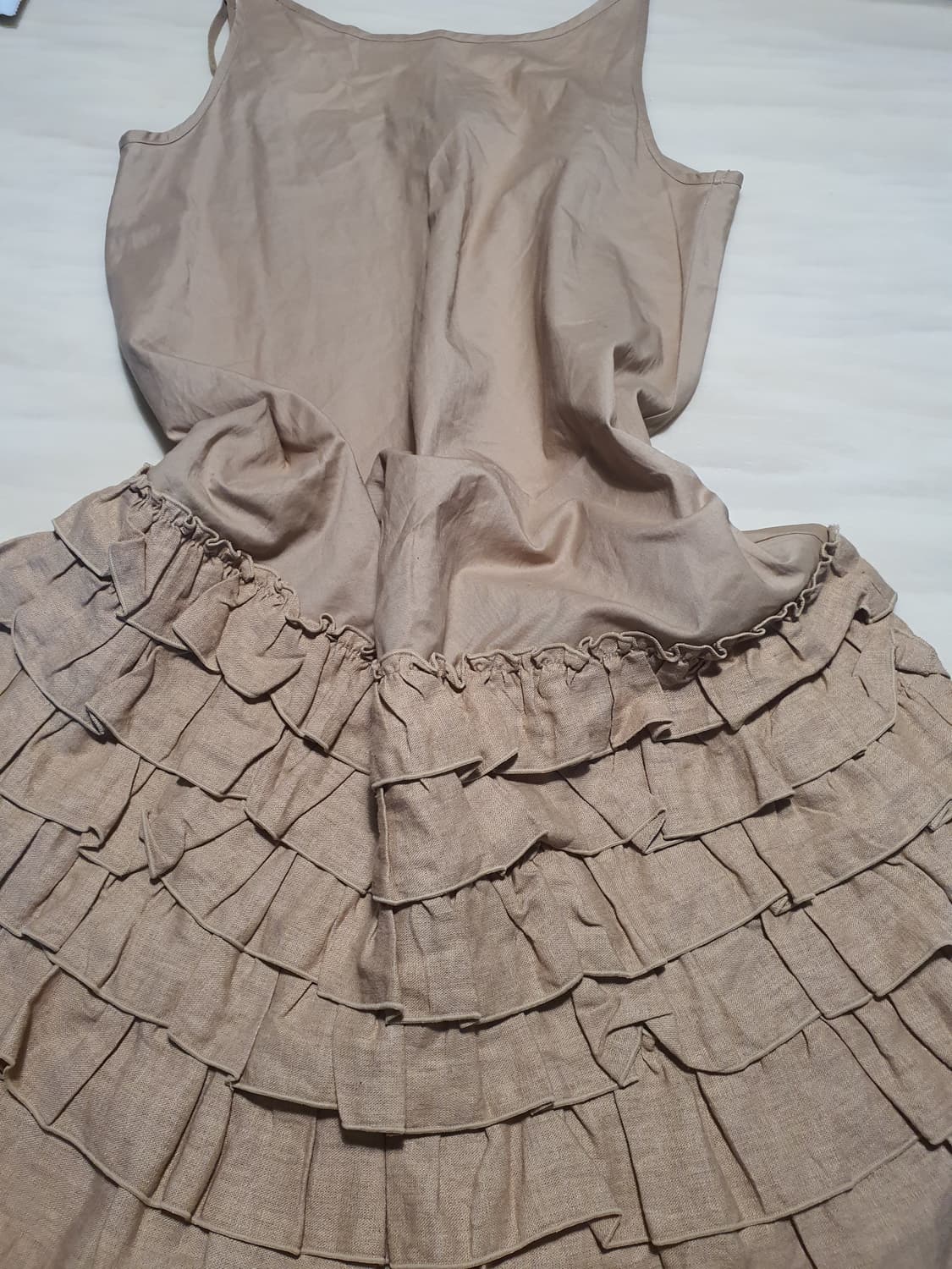 [일본빈티지] 프릴 캉캉 끈나시 롱 원피스 모리걸 상품이미지6