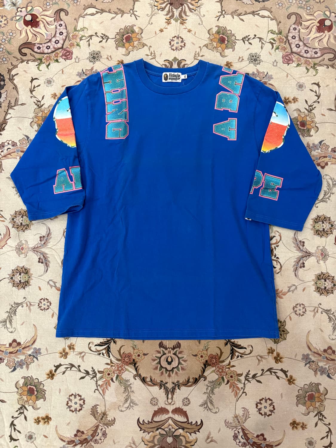 베이프 글리터 로고 프린팅 티셔츠 상품이미지1