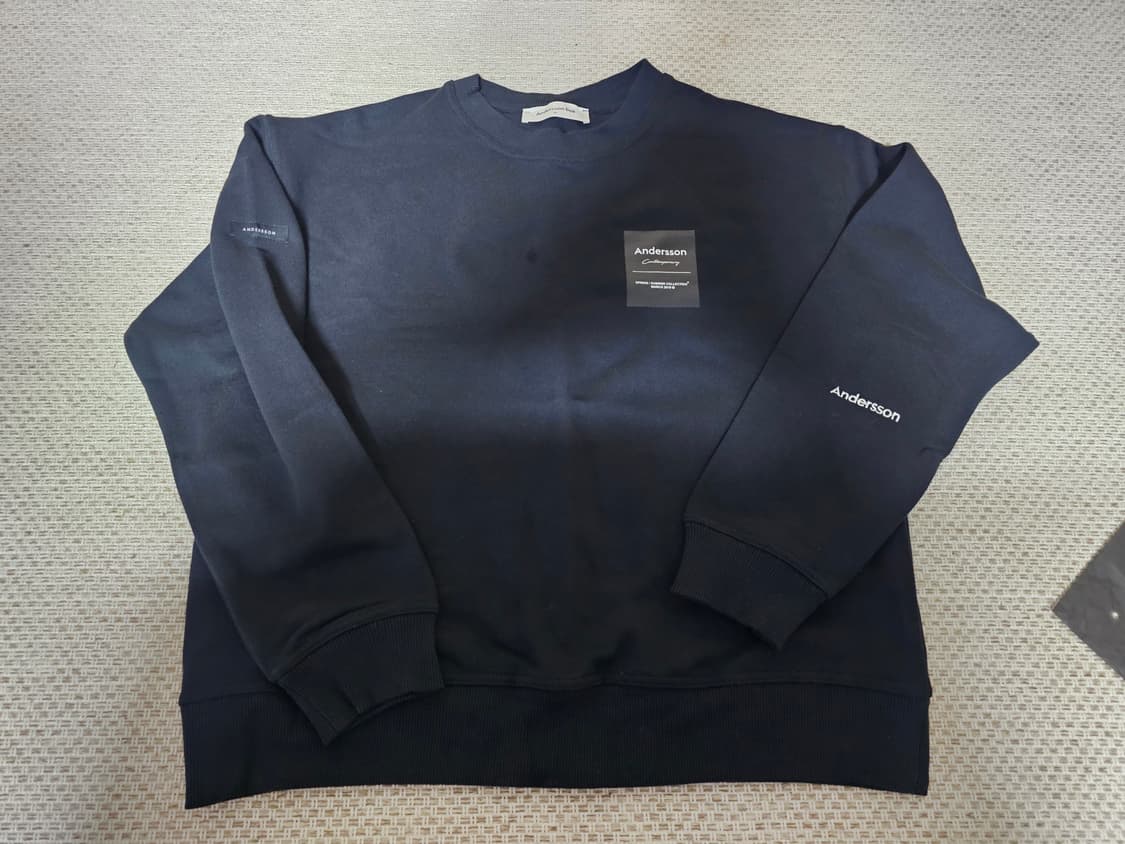 앤더슨벨 맨투맨 블랙 M (공용) 상품이미지1