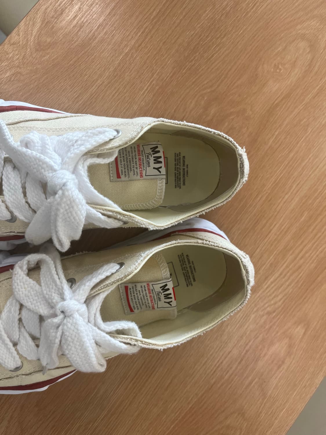 [42] 미하라 야스히로 피터슨 스니커즈 내츄럴 아이보리 상품이미지2