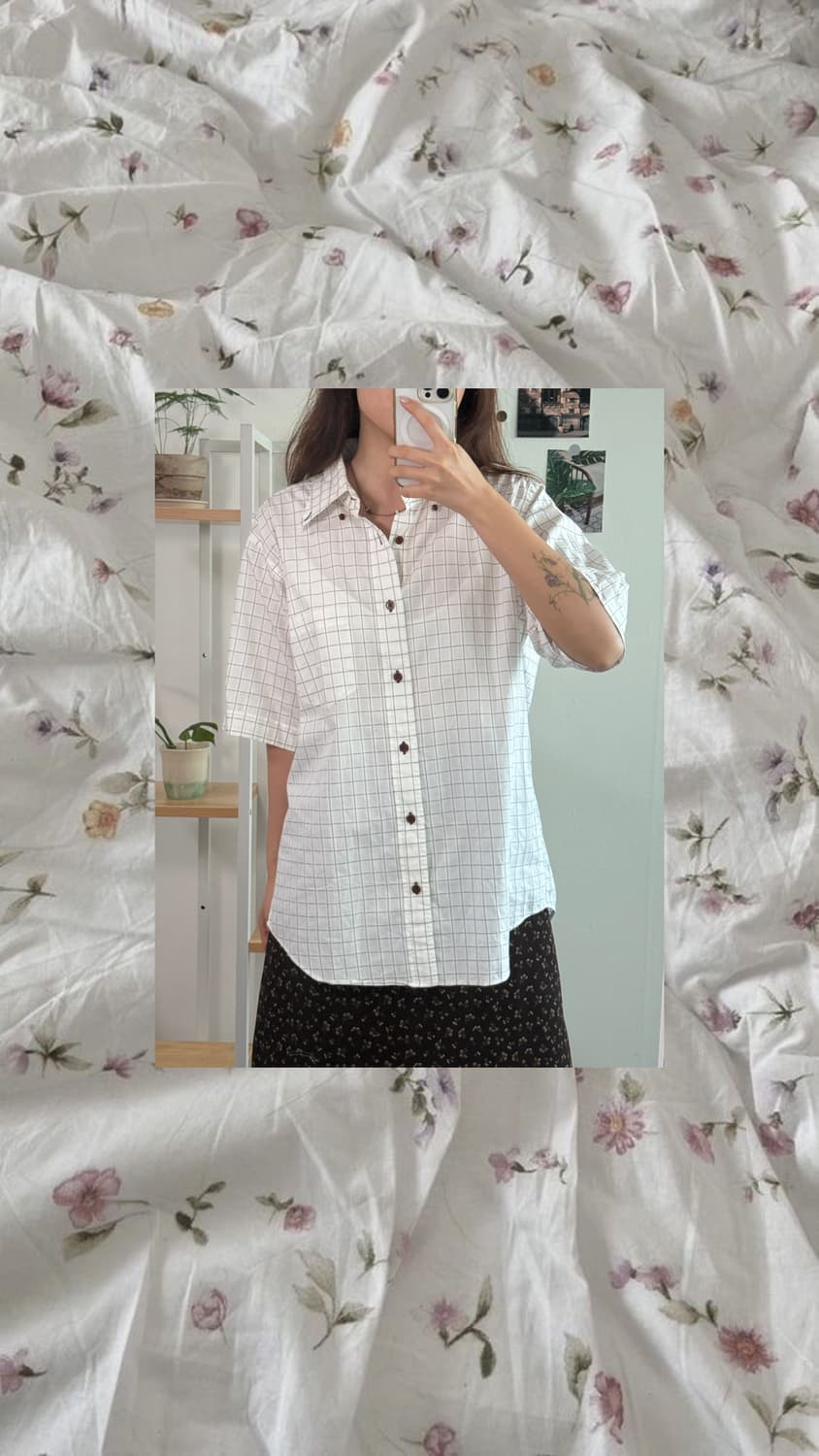brown check shirt 상품이미지4