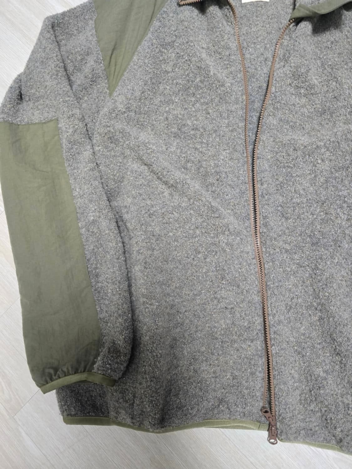 23AW 나나미카 보일드 울 집업 후리스 코요테 집업 XL 상품이미지5