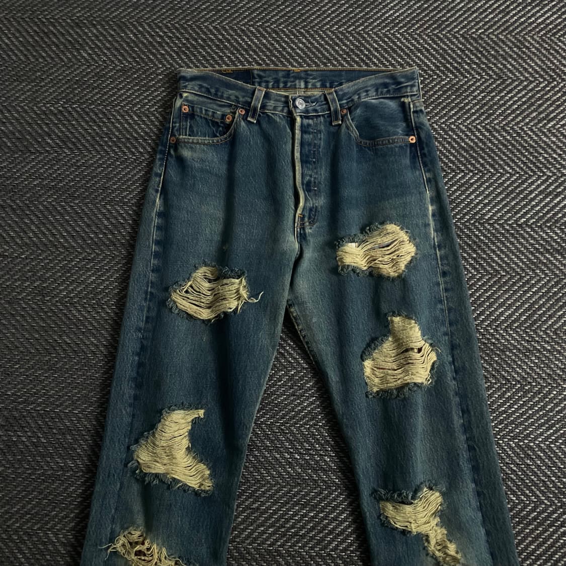 리바이스 501 디스트로이드 데님 워싱 팬츠o 3936 상품이미지3