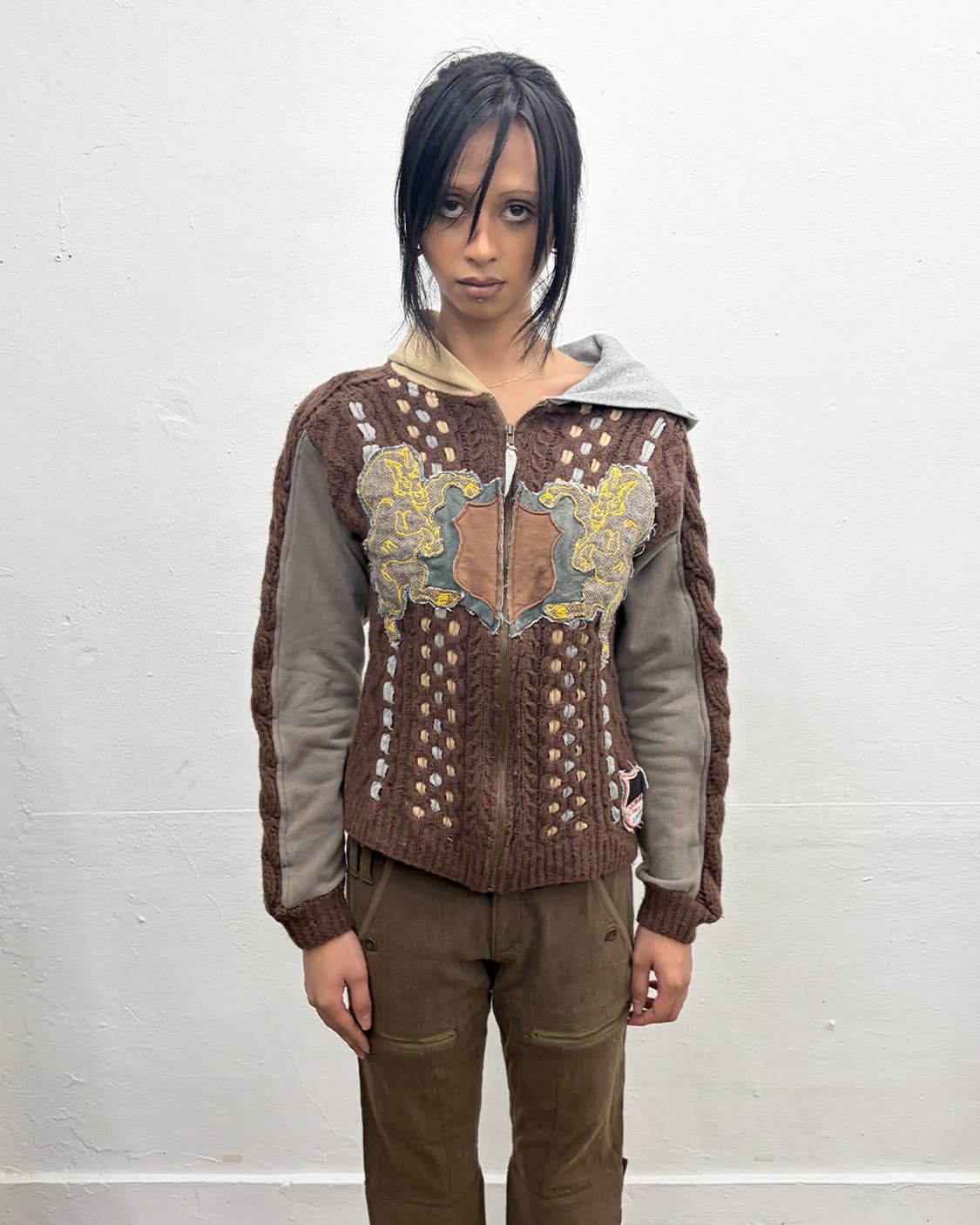 미치코 코시노 YENJEANS 패치워크 후드 집업 상품이미지1