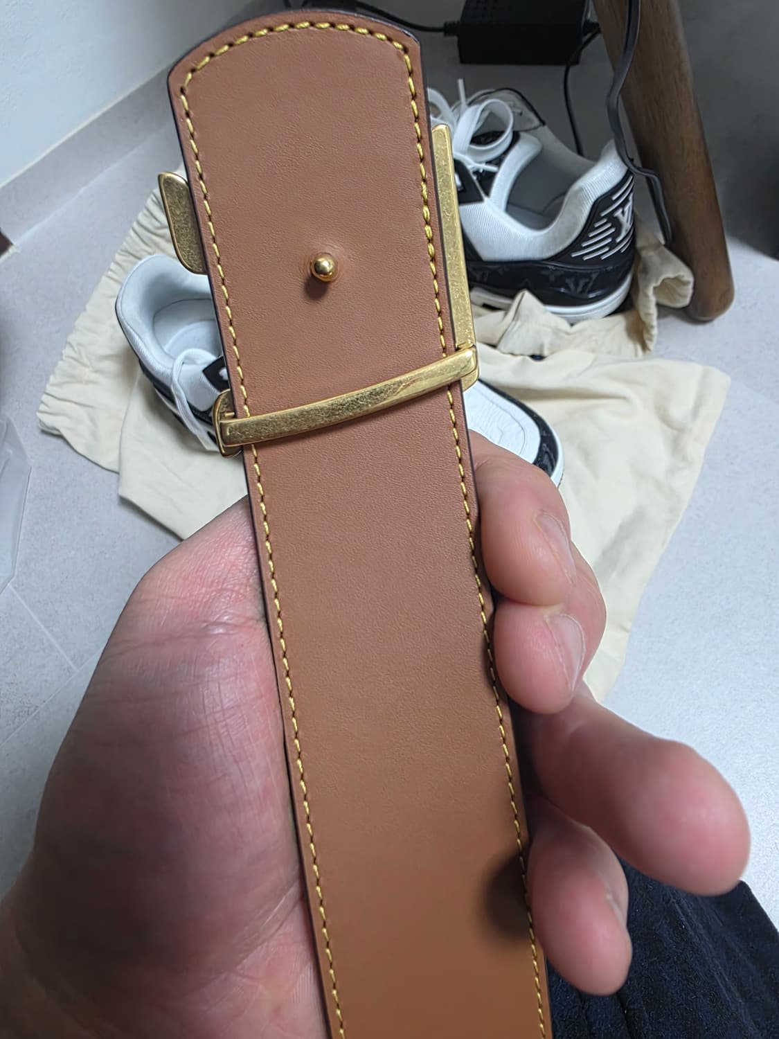 루이비통 양면 모노그램 벨트 새상품급. 상품이미지5