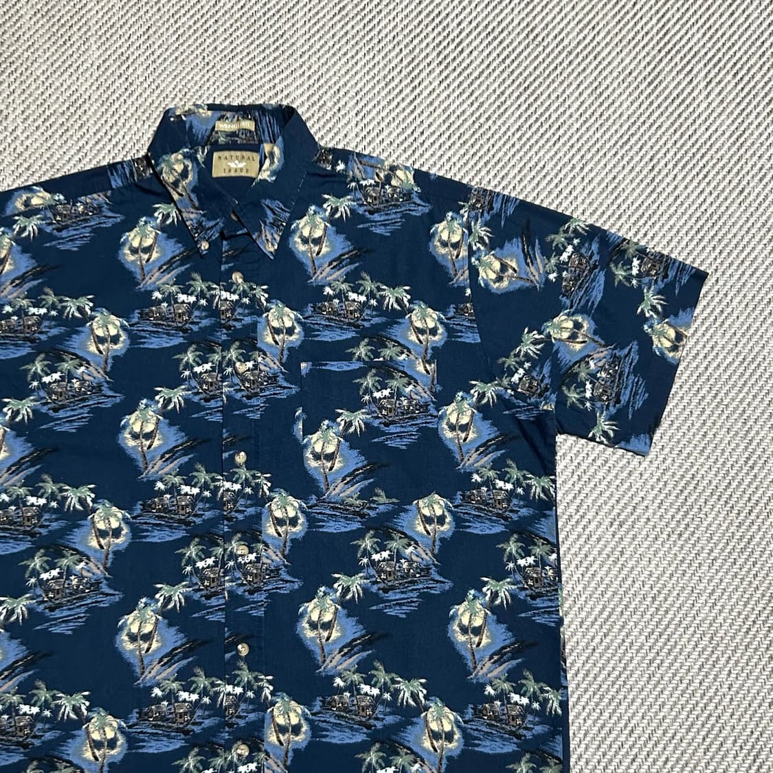 [XL] Natural Issue 빈티지 USA 네이비 하와이안 셔츠 상품이미지2
