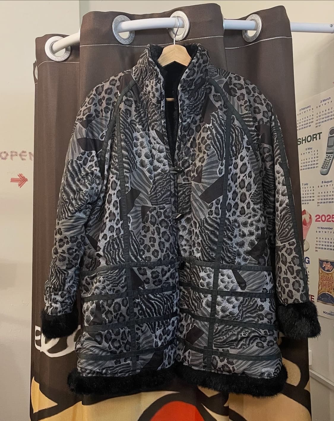 레오파드 믹스 퍼트리밍 코트 [무배] 상품이미지3