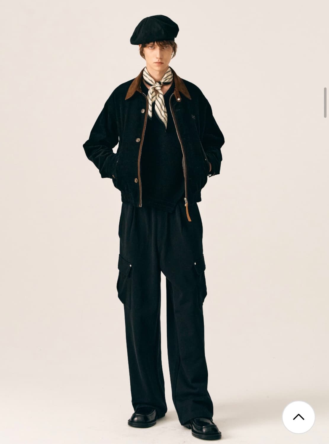 [M] 세터 라운지 와이드 카고 스웨트 스웻 팬츠 블랙 상품이미지6