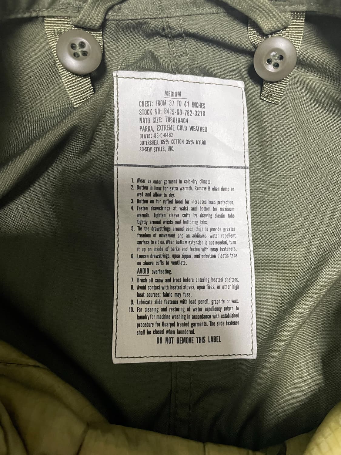 m65 og 오리지널 피쉬테일 민트급 미디움 세트 개파카 상품이미지3