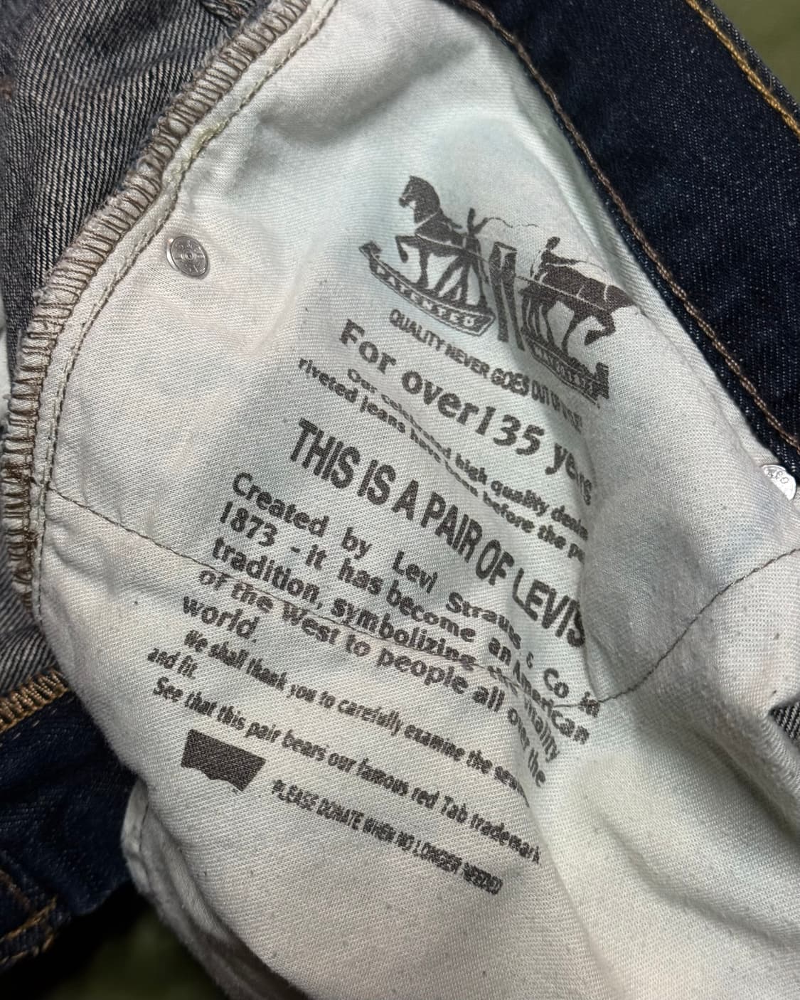 리바이스 505 레귤러핏 데님 팬츠 34 상품이미지4