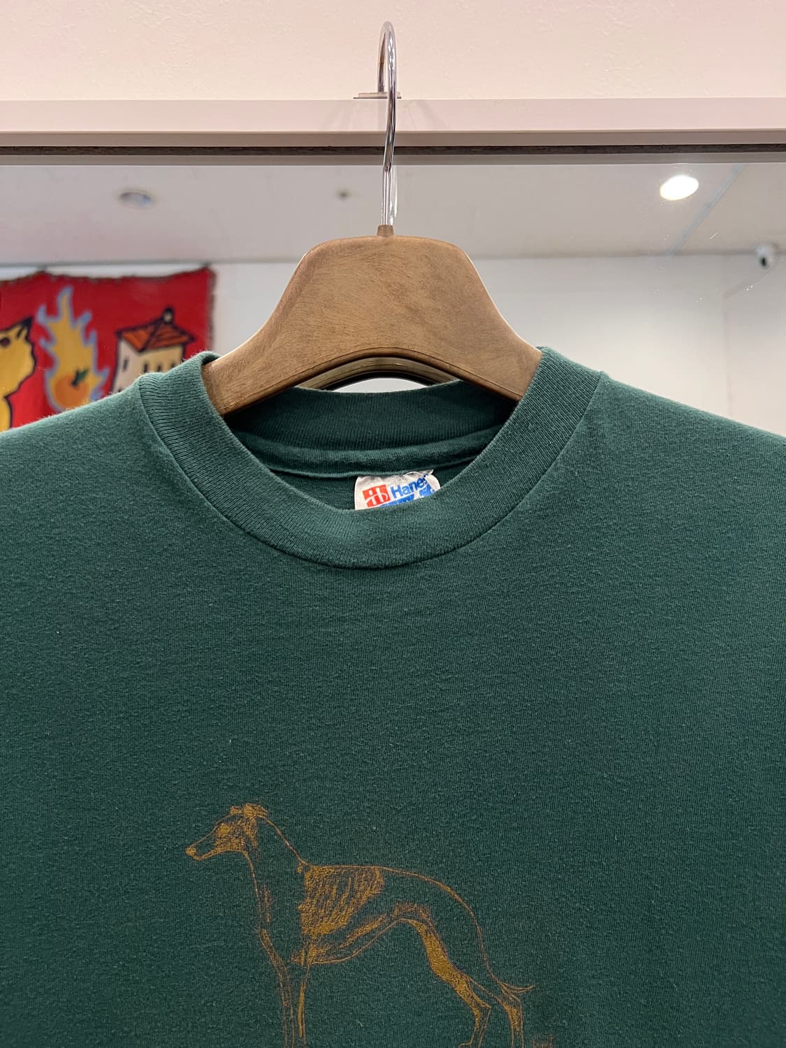 90s Hanes 하운드 빈티지 반팔 티셔츠 (made in USA) 상품이미지2