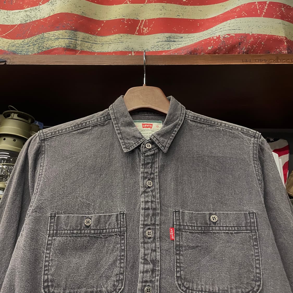 00s 리바이스 흑청 포켓 데님 셔츠 상품이미지3