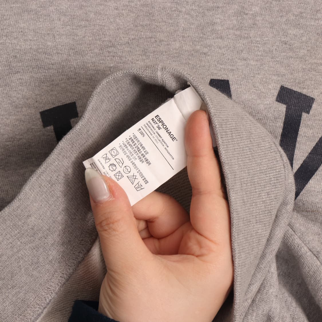 에스피오나지 해군 프린팅 헤비 스웻셔츠 A1696 상품이미지4