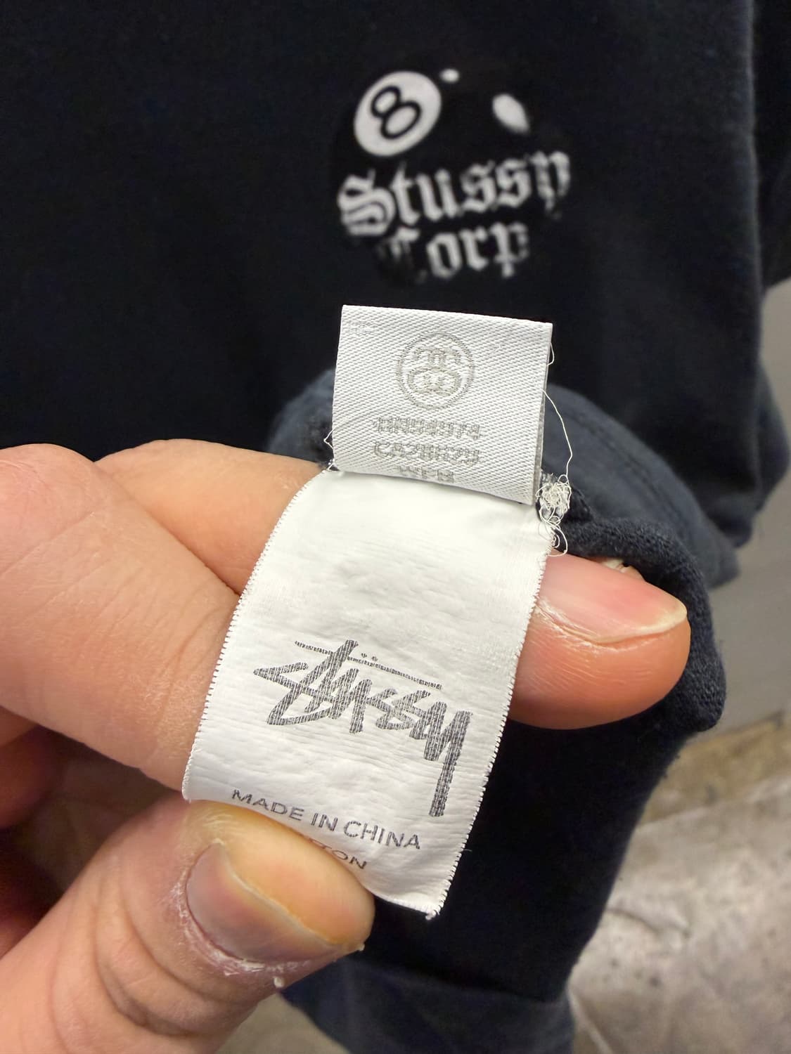 스투시 8볼 Corp 블랙 반팔 티셔츠 XL 상품이미지6