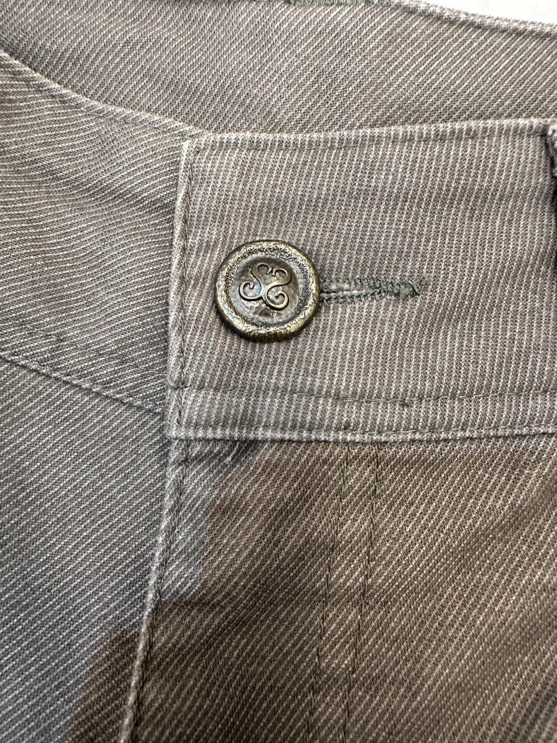 something by edwin 카키 로우 웨이스트 부츠컷 팬츠 상품이미지6