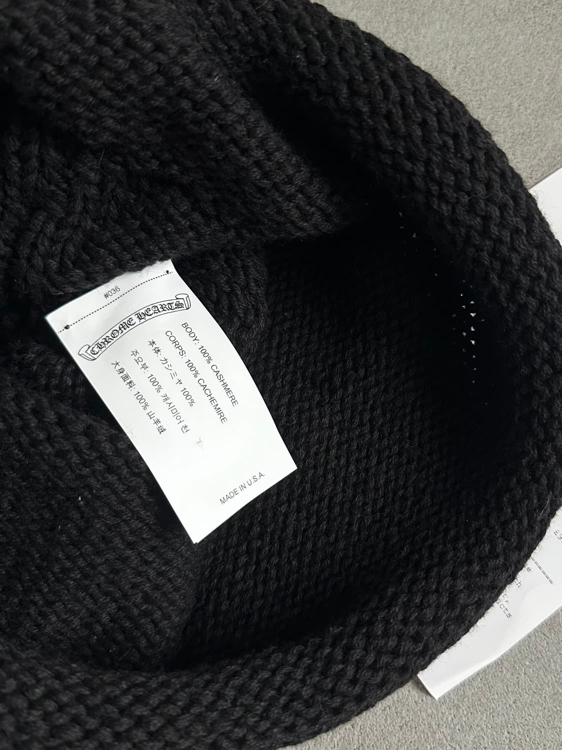 크롬하츠 캐시미어 크로스 오버사이즈 비니 상품이미지5