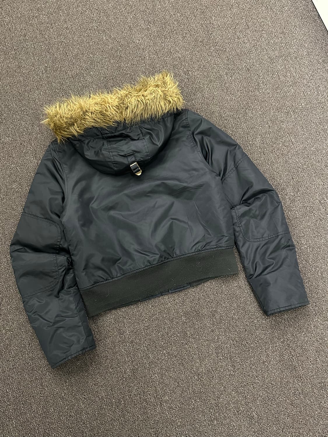 M)Tommy Girl 빈티지 블랙 퍼 후드 패딩 자켓 상품이미지8