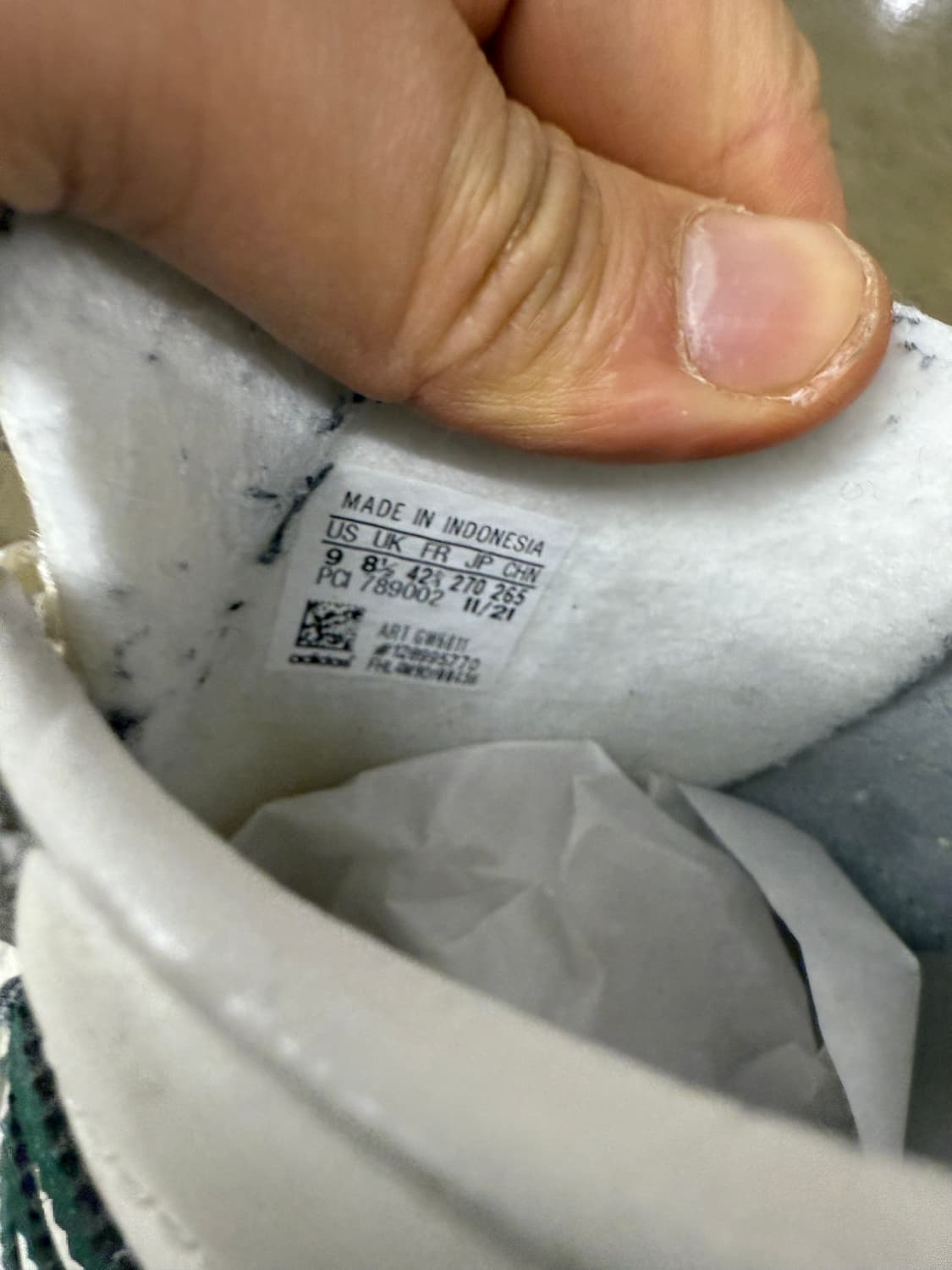 아디다스 슈퍼스타 흰/녹 270mm 상품이미지4