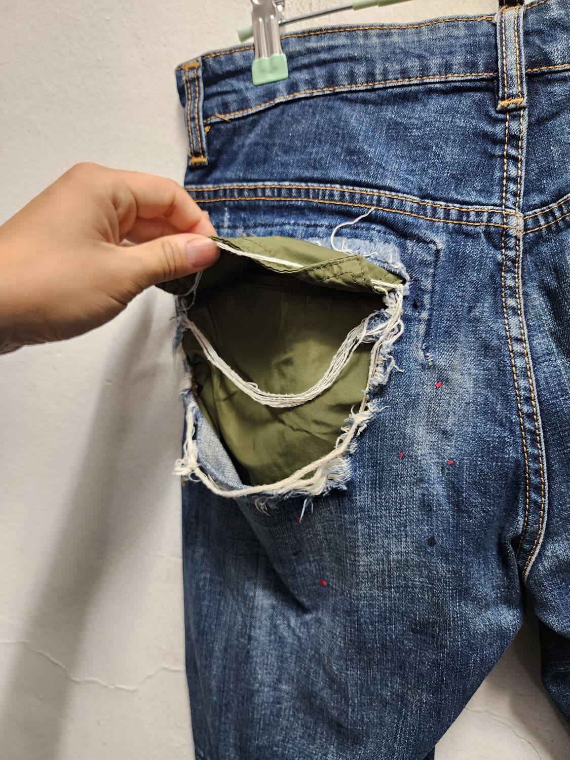 디스퀘어드2 나일론 패치워크 청바지 상품이미지4