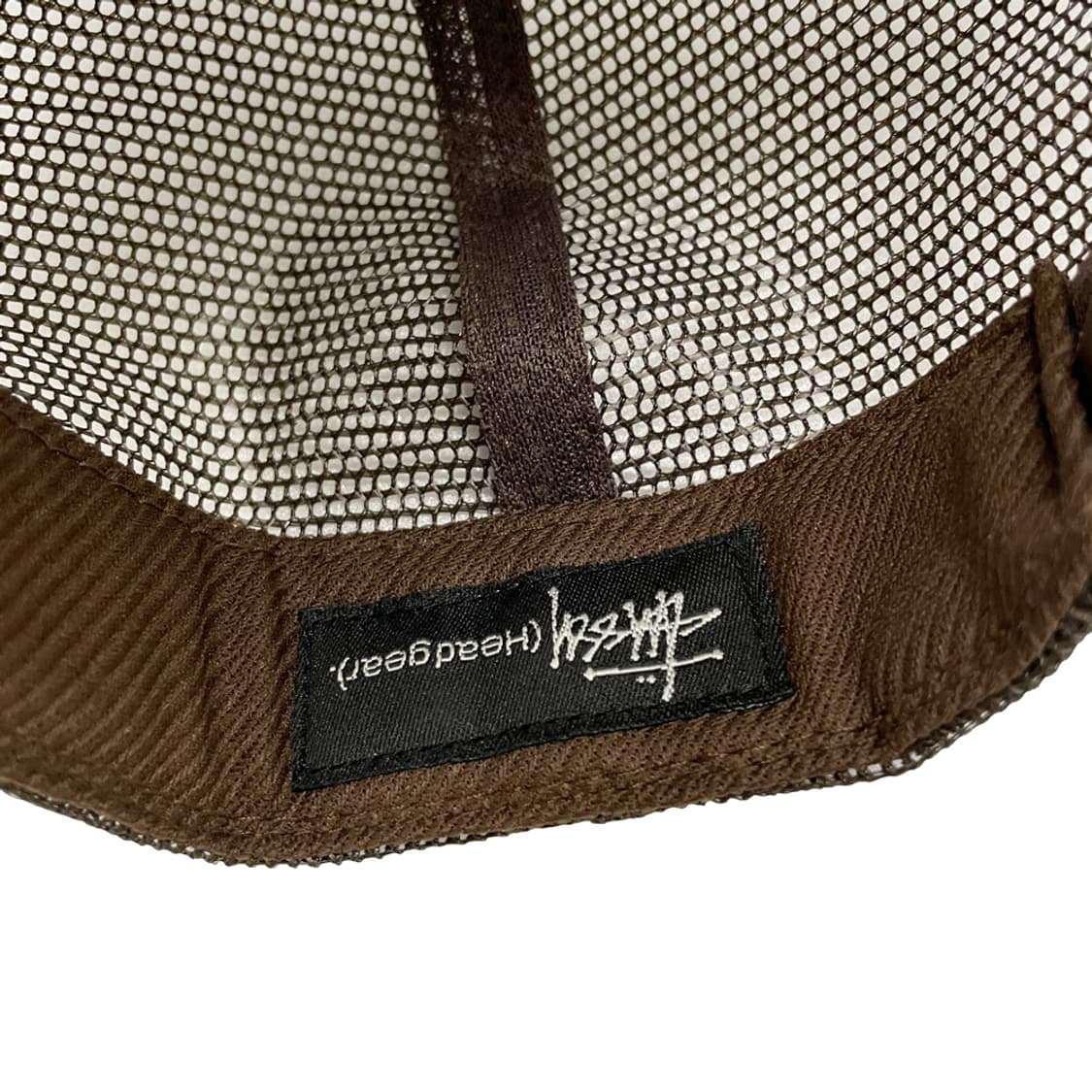 스투시 스컬 로고 메쉬캡 브라운/골드 상품이미지5