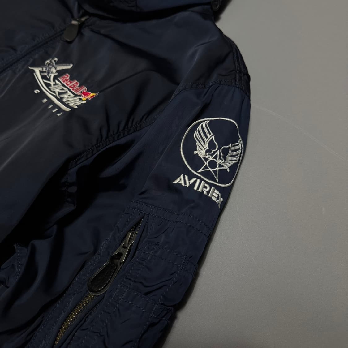 아비렉스 네이비 2017 레드불 치바 레이스쇼 2way 플라이트 자켓 상품이미지6