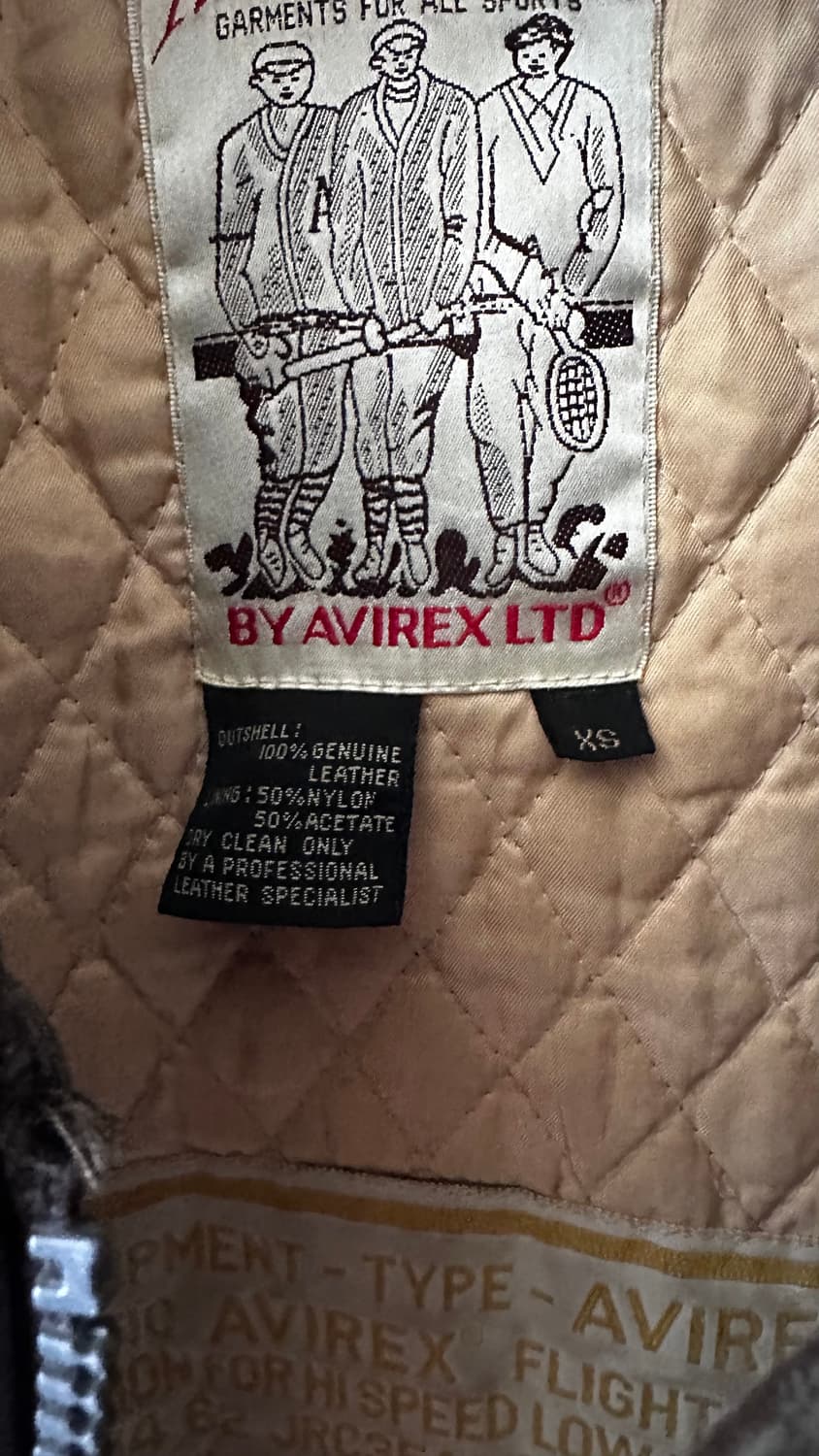 90s 아비렉스 레더 바시티 자켓 상품이미지3