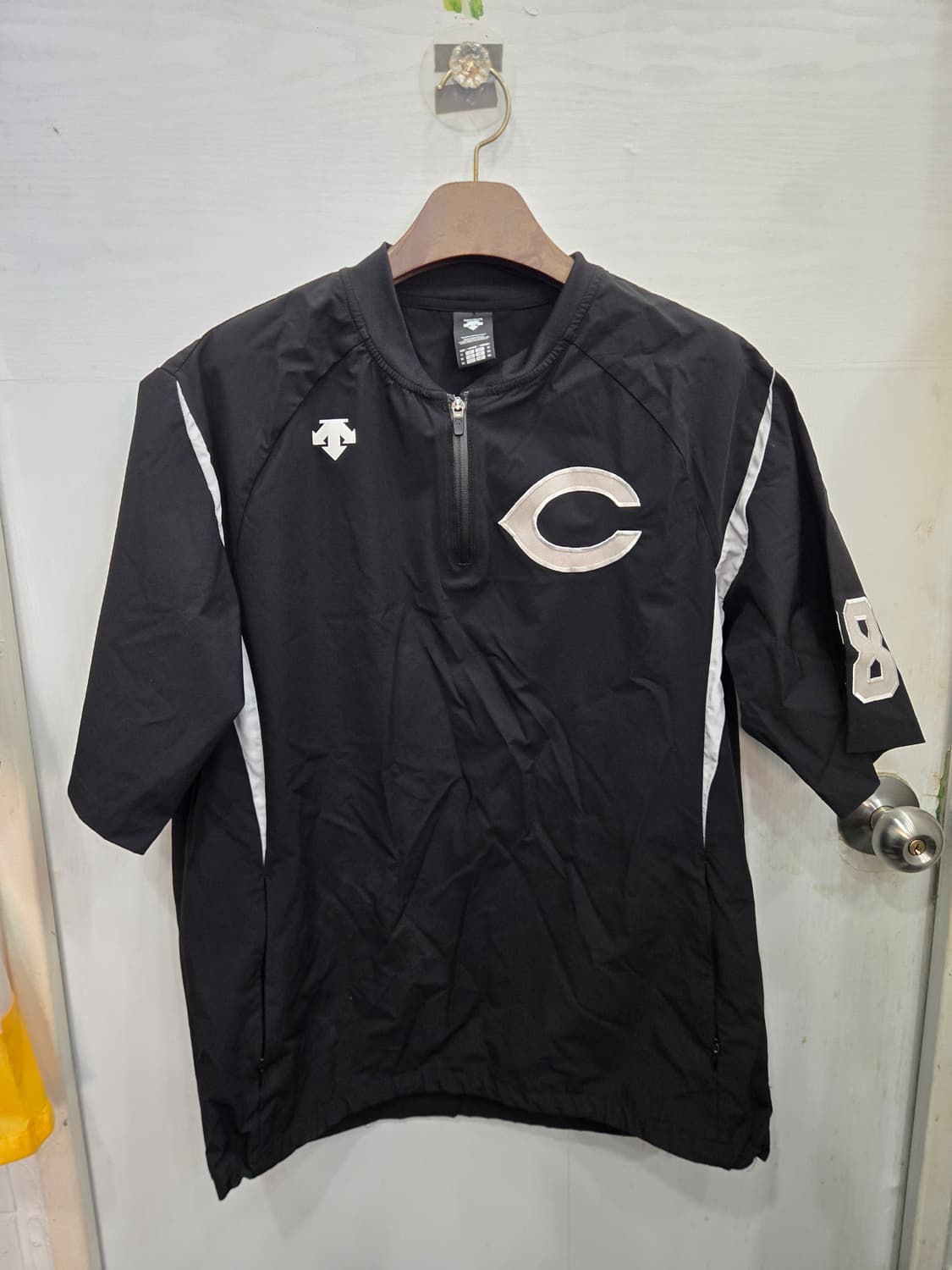 105,XL )) DESCENTE 데상트 반집업 바람막이 반팔티셔츠~ 상품이미지1