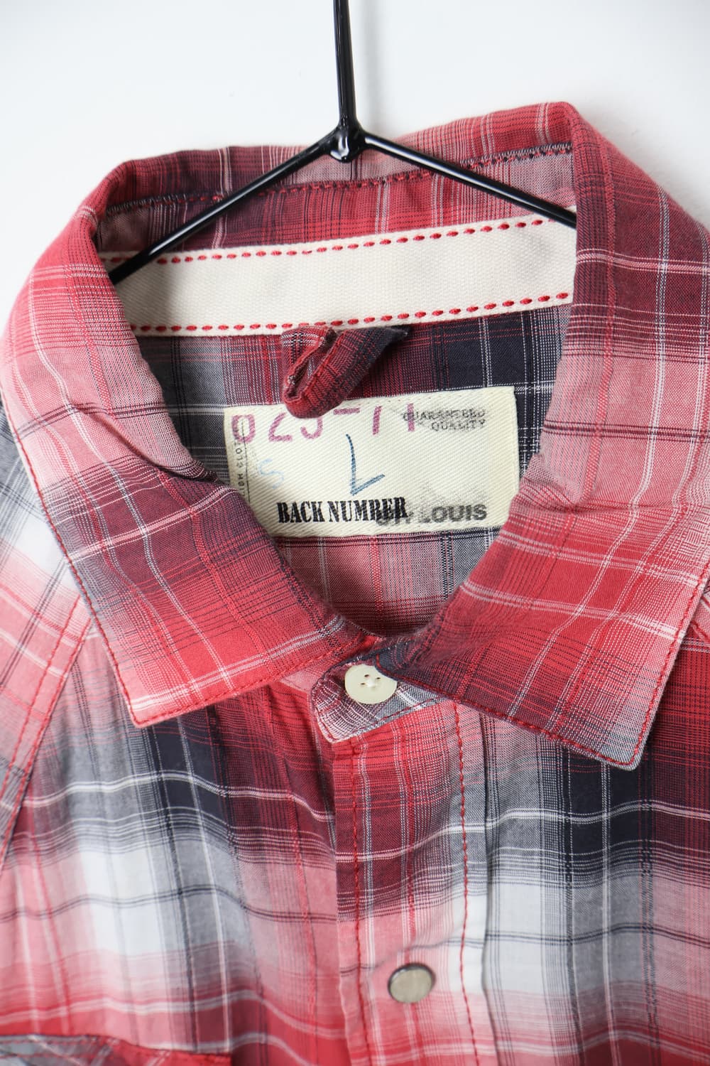 Back Number Western Plaid Shirt 상품이미지3