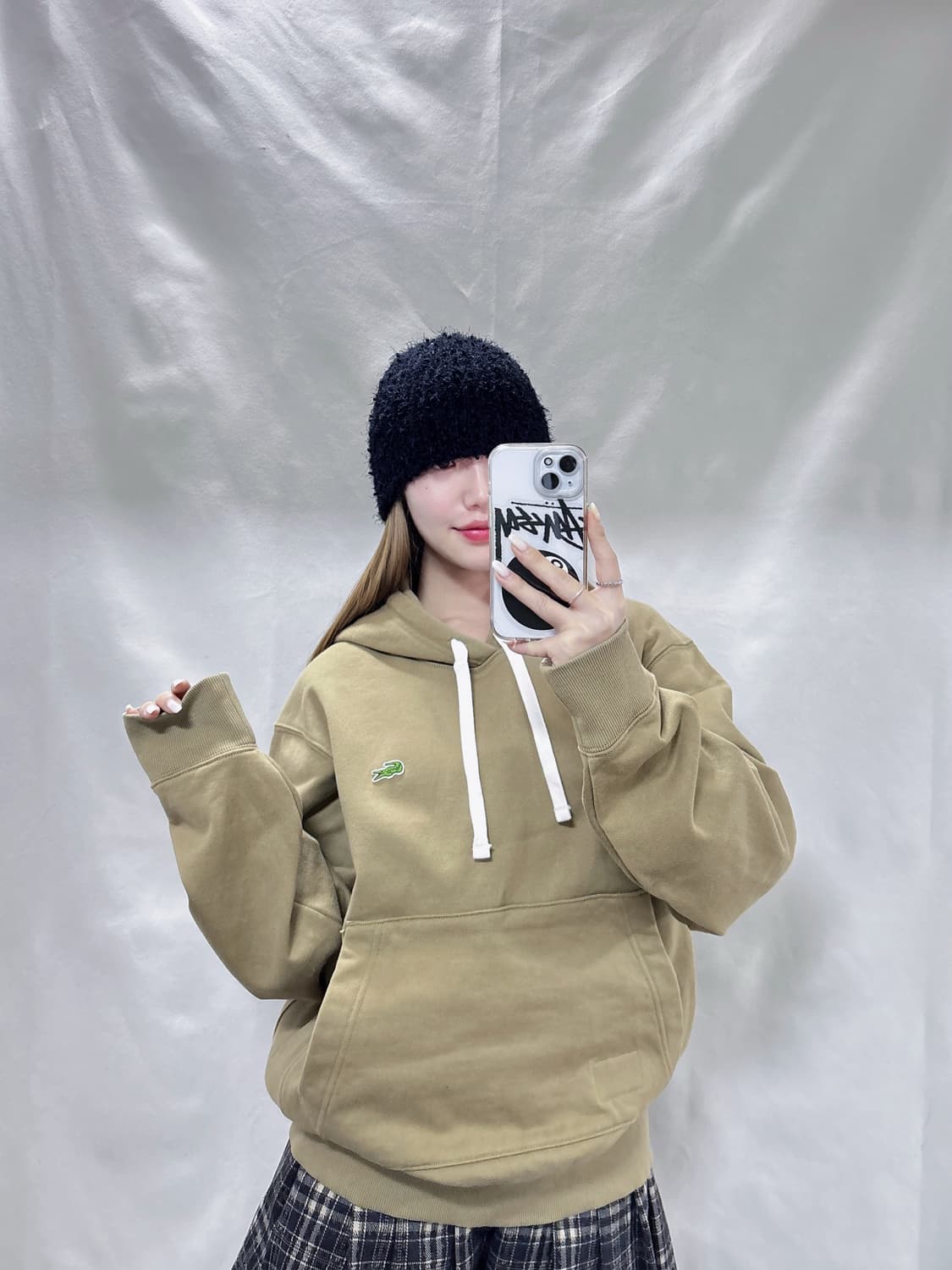 라코스테 베이지 스몰로고 후드  상품이미지2