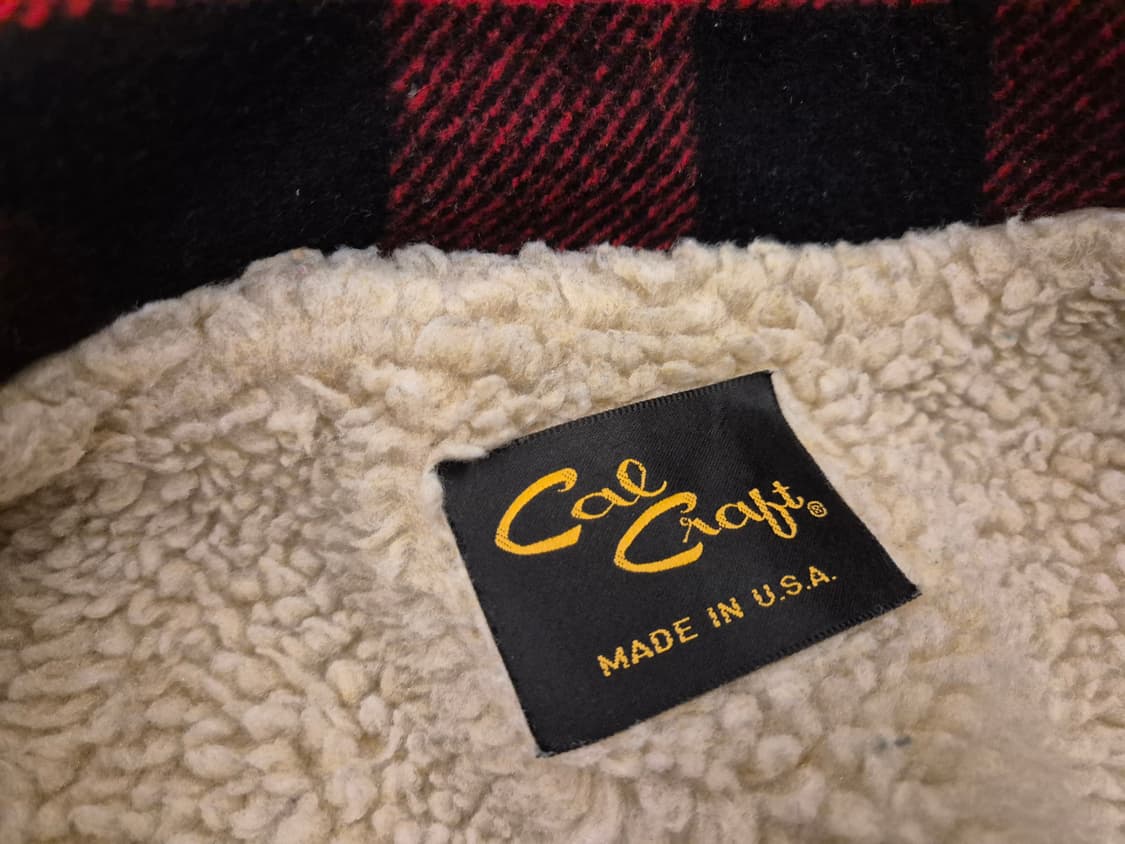 90s Cal craft 버팔로체크 쉐르파 자켓 상품이미지5