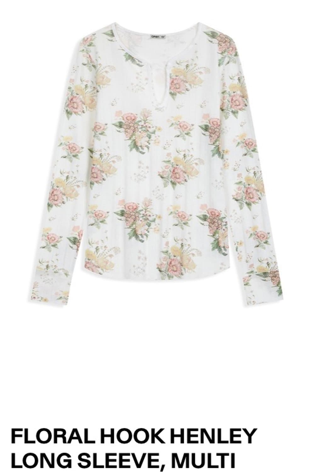 오픈yy 플로럴 헨리넥 S 상품이미지1