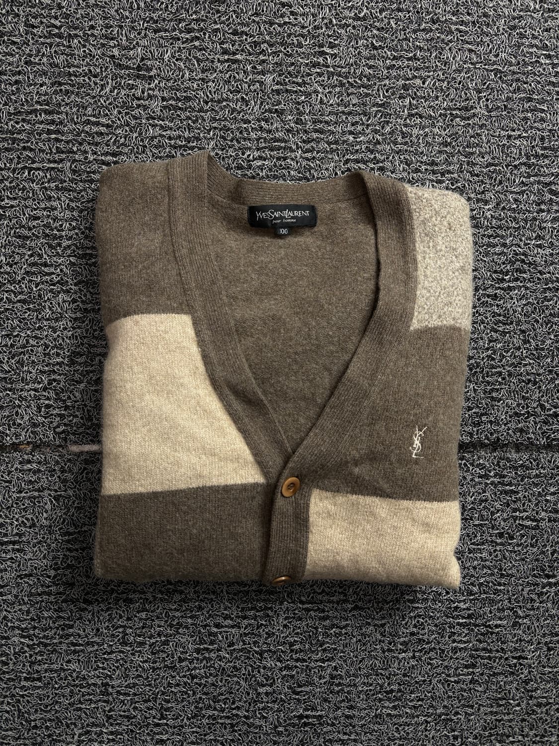 90s YSL 입생로랑 아카이브 패턴 울 가디건 2169 상품이미지1