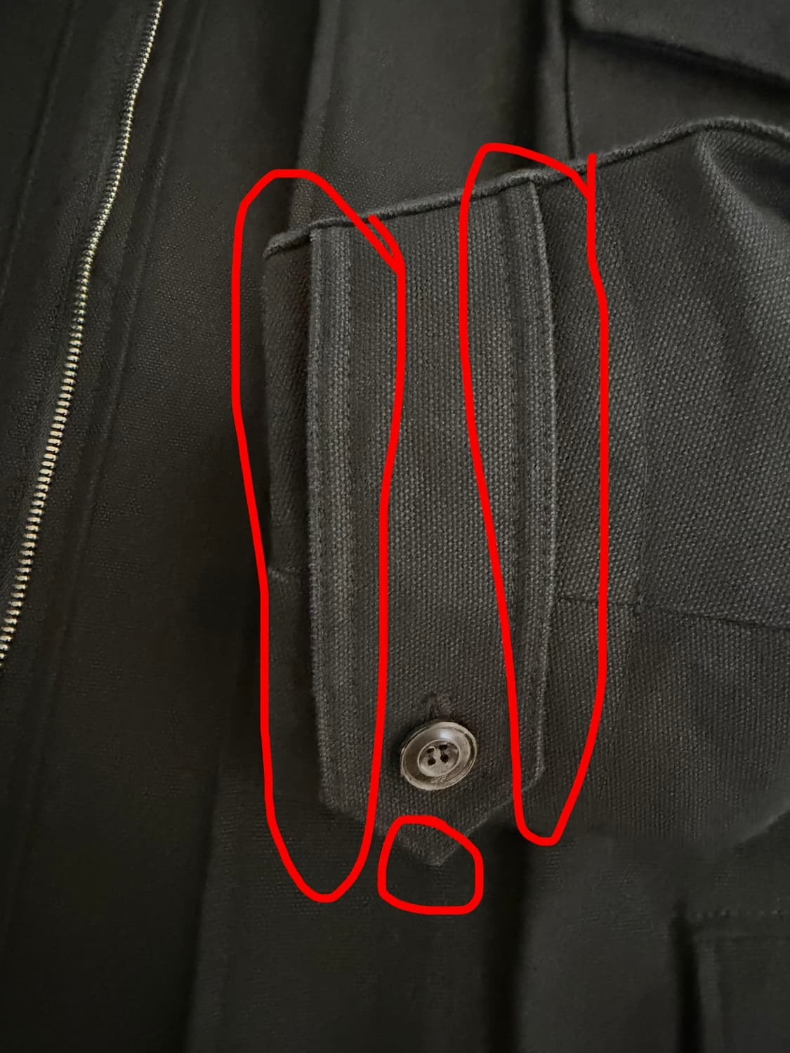 렉토 프렌치 빈티지 밀리터리 캔버스 자켓 블랙 M 상품이미지7