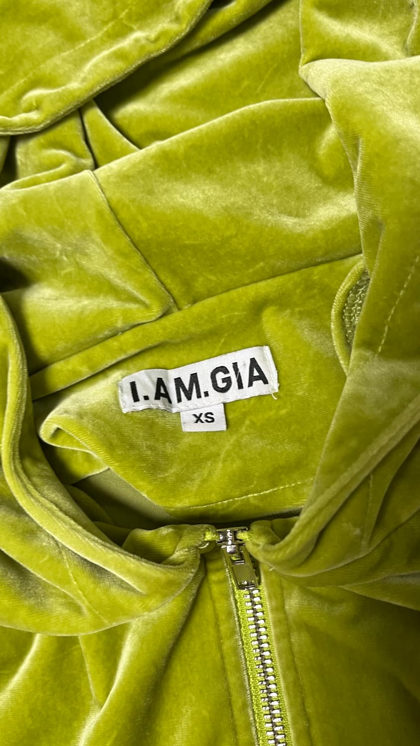 iam gia 갸루 벨벳 큐빅 후드집업 상품이미지3