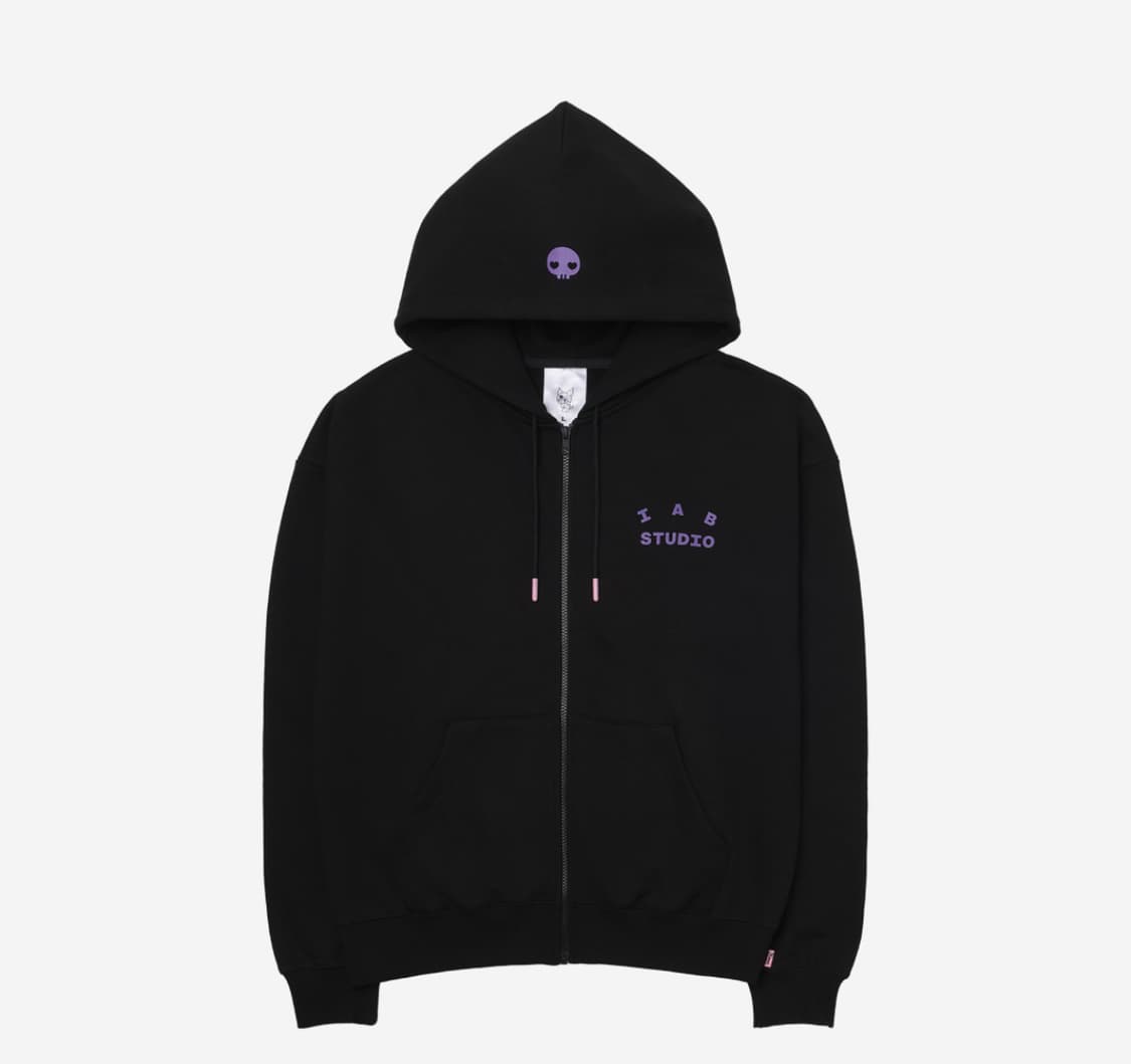 아이앱 스튜디오 쿠로미 집업 후드 블랙 2XL 상품이미지1