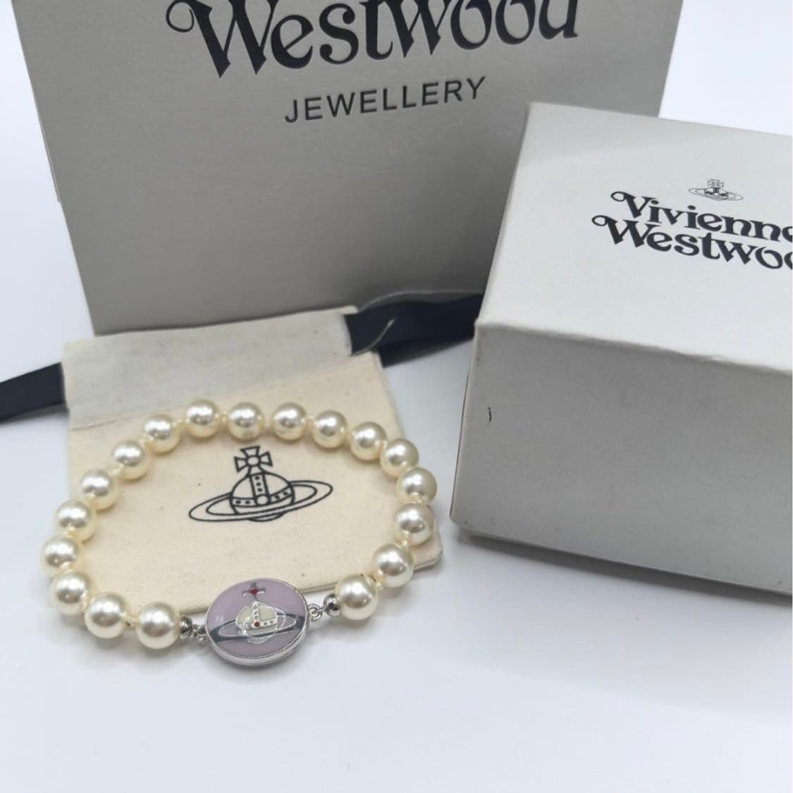 비비안웨스트우드 아카이브 orb 진주 펄 팔찌(풀구성, 새상품) 상품이미지2