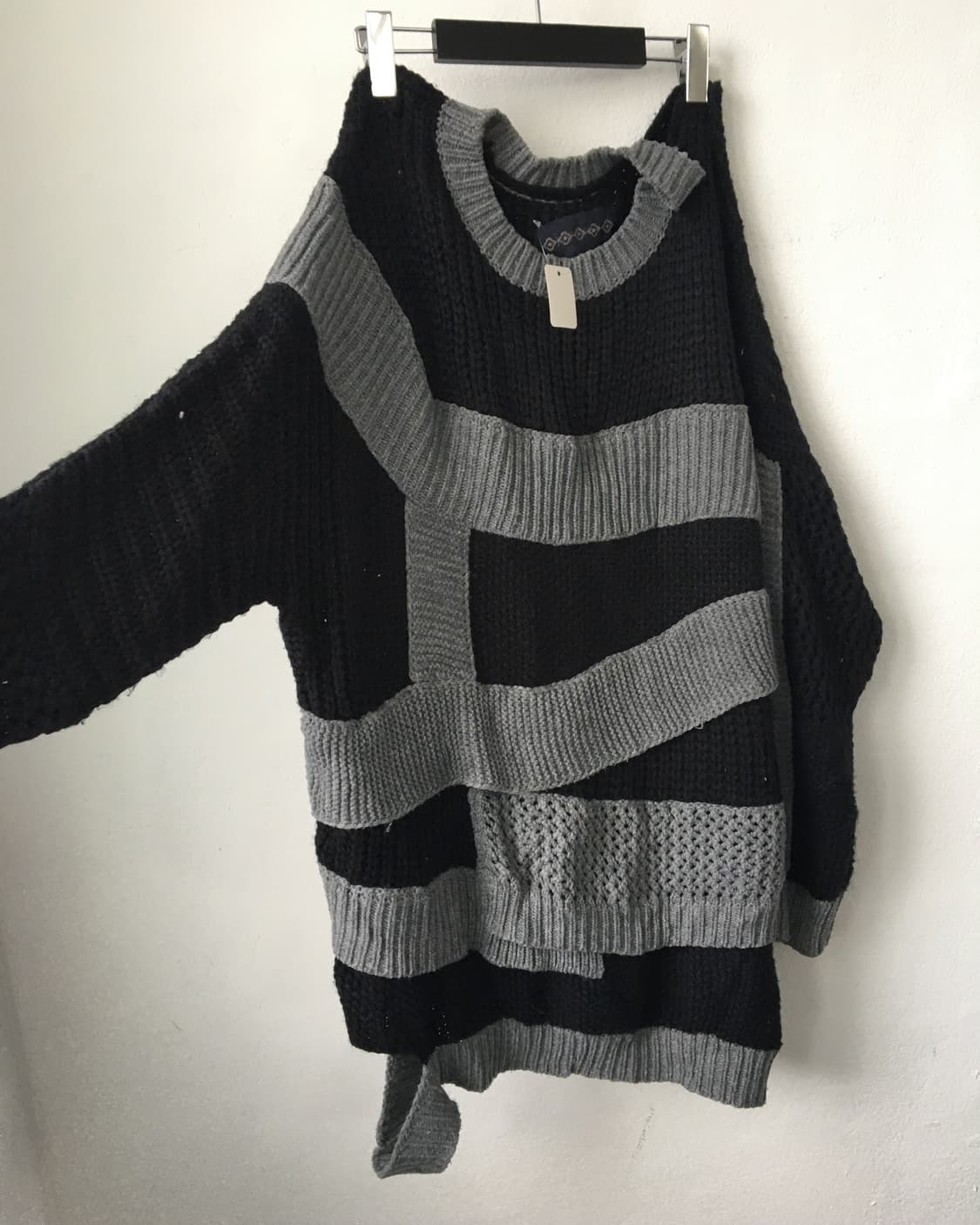 Pattern mixed point knit onepiece 상품이미지4