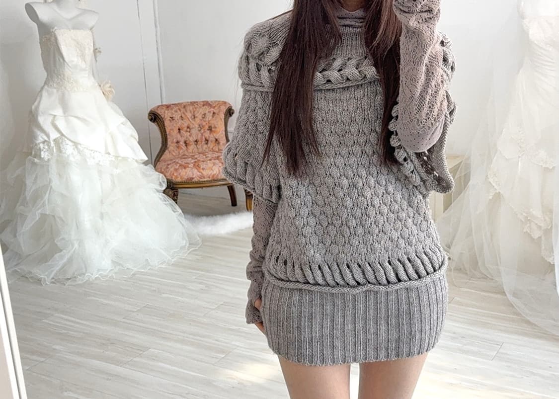 Cosy Mute half knit  상품이미지3