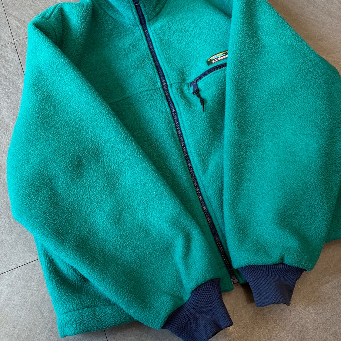 90s L.L.bean 90년대 미국 생산 엘엘빈 그린 플리스 자켓 상품이미지10