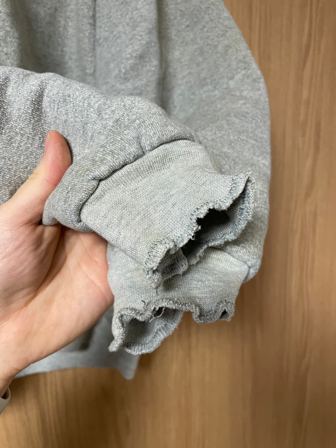 아프레쎄 빈티지 후드 집업 그레이 상품이미지4