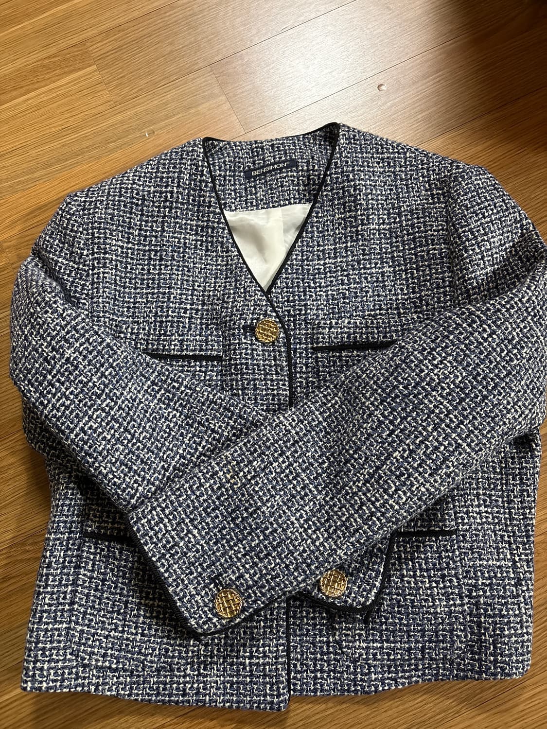 벤시몽 트위드 자켓 1사이즈 상품이미지1