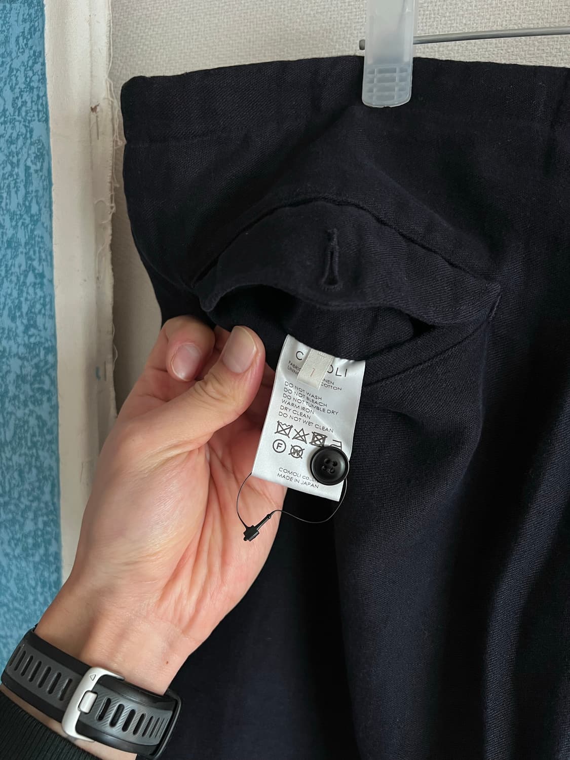 Comoli 코모리 린넨 기모 드로우 스트링 팬츠 1사이즈 블랙 상품이미지3