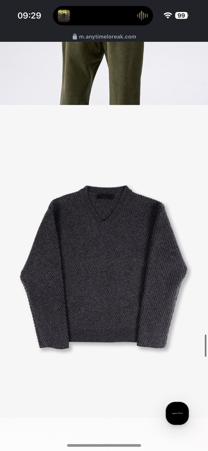 애니타임로릭 브이넥 니트 상품이미지2