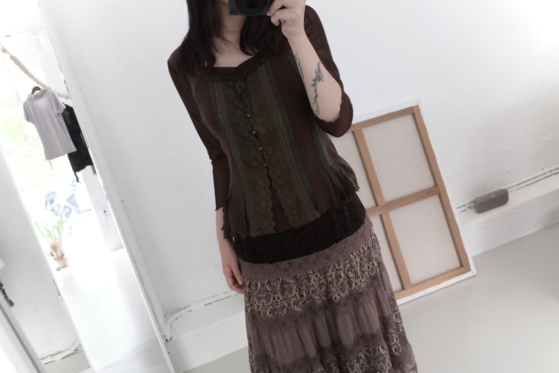 lace mesh sleeve 상품이미지6