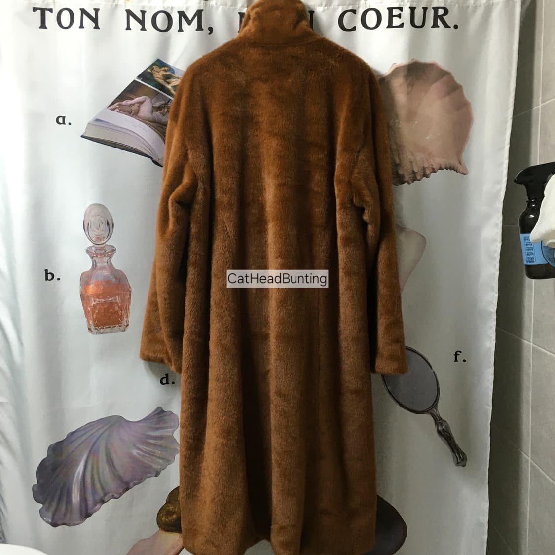 Camel maxi long fur coat 카멜 맥시 롱 퍼 코트 상품이미지4